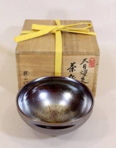 青木龍山の天目茶碗