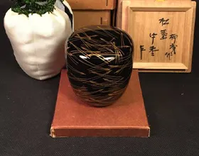柳菴・初瀬川 『 松葉中棗 (十三代即中斎書付)』
