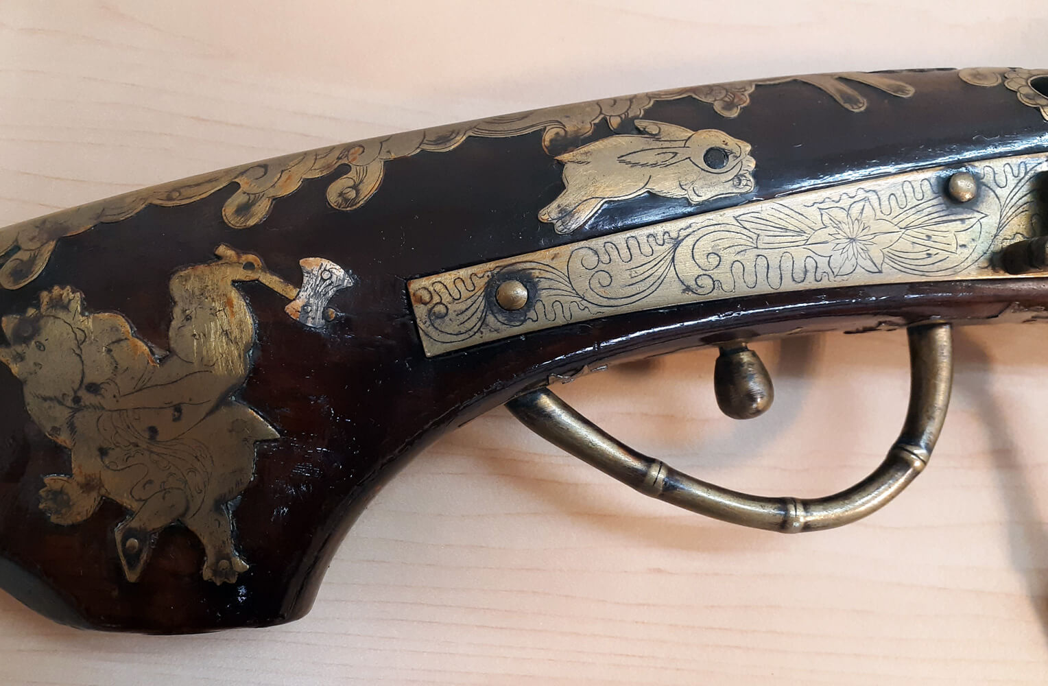 『坂田金時紋銅象嵌火縄銃』商品アップ画像